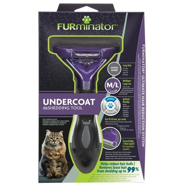 FURminator Undercoat deShedding Tool for Medium/Large Short Hair Cat - 261457